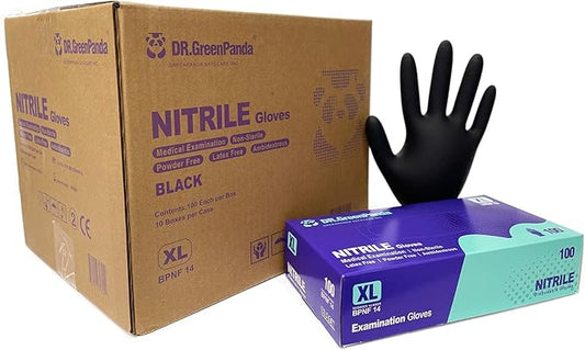Dr.GreenPanda Nitrile Gloves - 3 Mil - Food Safe & Medical Exam Disposable Gloves - Latex Free Powder Free Non-Sterile