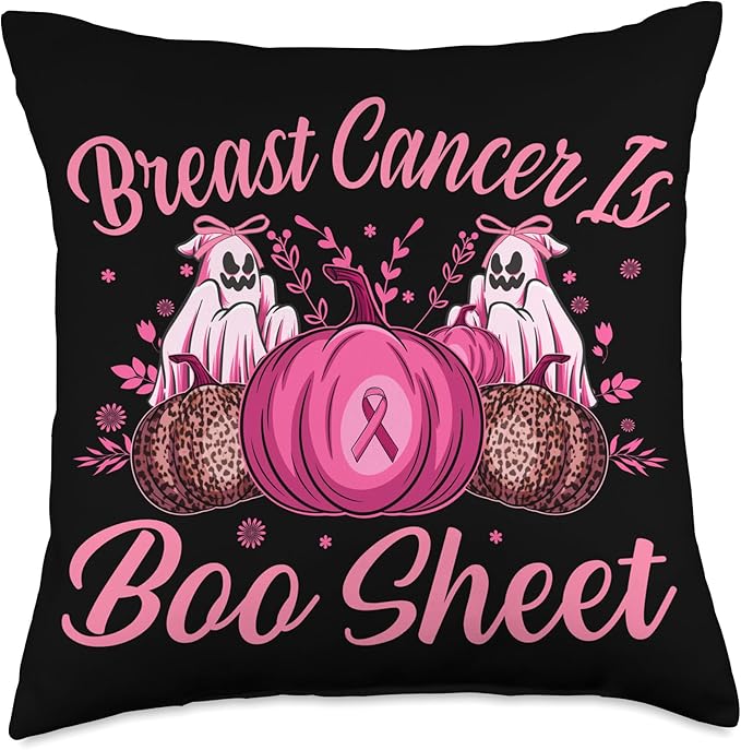 Breast Cancer is Boo Sheet Throw Pillow