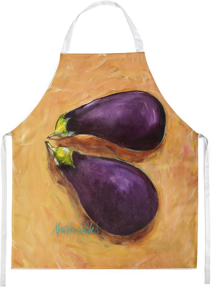 Caroline's Treasures EP II Eggplant Apron Cooking Kitchen Server Baking Crafts Gardening for Adult Women Men, Unisex, Large, Multicolor