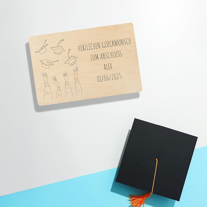 Creative Deco Personalized Wooden Storage Box Graduation Box | 11.8x7.87x5.51in (+-0.5) | Hinged Lid Handle Engraving | Unpainted Gift Box | Rough UNSANDED Keepsake Memory Souvenir Chest