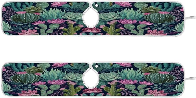 Kitchen Faucet Absorbent Mat,Succulent Plants Cactus Water Splash Guard for Sink, Faucet Drip Catcher Thicken Sponge Microfiber Faucet Water Catcher Mat Sink Absorbent Mat for Kitchen 23x5in 2Pack