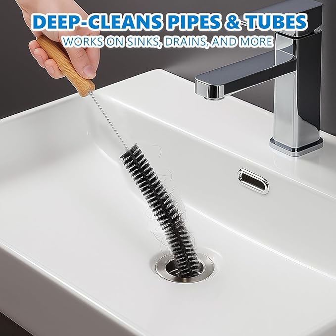 Dryer Lint Brush Vent Cleaner Lint Trap Cleaning Tool Dryer Vent Brush Long Flexible with Wood Handle 27.95 Inches Medium Size for Dryer Vent Cleaning DIY Enthusiasts Homeowners (2, PCS)