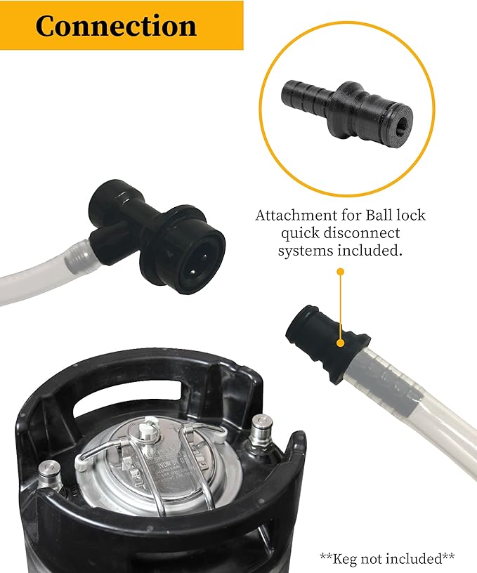 Bar-King Quick-Connect Kegerator Beer Line Cleaning kit. Now Clean Your Beer Lines as Easily as Changing a Keg. (Includes Cleaning Powder)