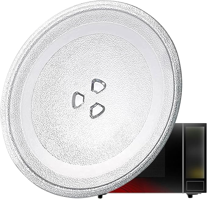 Microwave Glass Turntable Plate With 3 Fixtures, Microwave Glass Plate De Replacement Microwave Plate, 245mm 255mm 270mm Diameter, Microwave Glass Tray, Heat Resistance, Easy To Care For