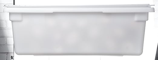Carlisle FoodService Products Storplus Food Storage Container with Stackable Design for Catering, Buffets, Restaurants, Polyethylene (Pe), 12.5 Gallon, White, (Pack of 4)