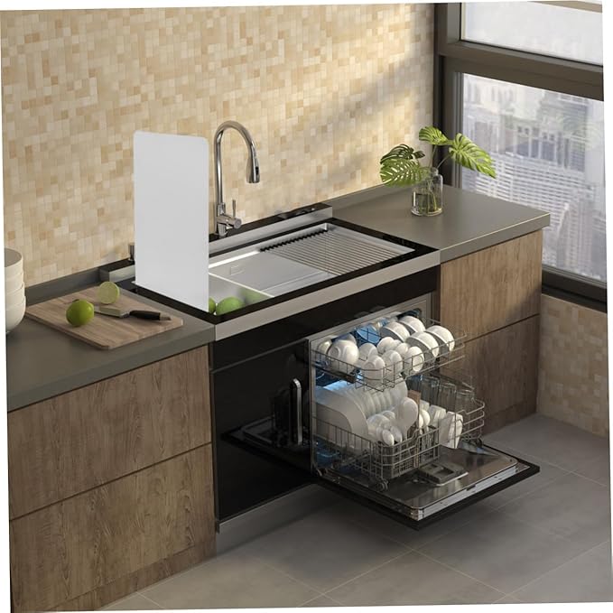 jojofuny 2pcs Wall Mounted Stainless Steel Splash Guard Kitchen Sink Side Splatter Shield Easy Installation Cleaning Prevents for Home Use