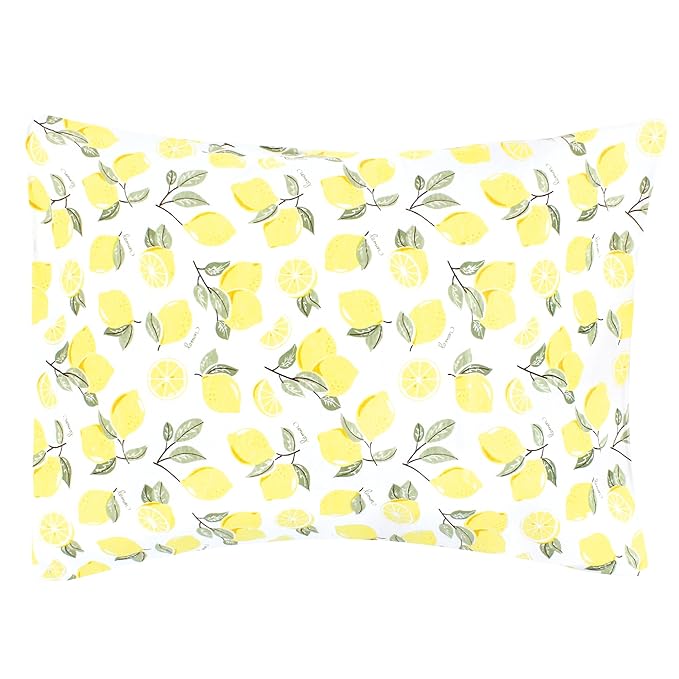 Hudson Baby Unisex Baby Cotton Toddler Pillow Case, Lemon, One Size
