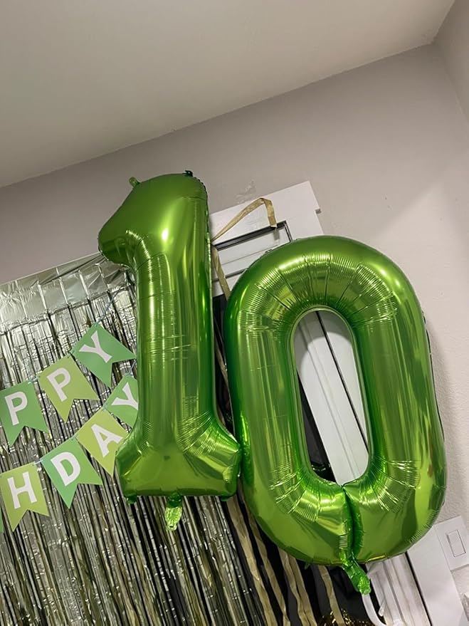 Balloon 0 Numbers 40 Inch Big Zero Dark Green Balloon Numbers for Birthday Decoration, Baloon for 10 20 30 40 100 2026 Graduation Decor Wedding Anniversaries Party