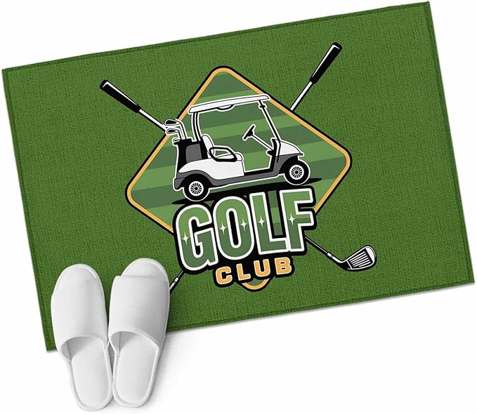 Area Rug 2x3ft, Golf Club Sports Washable Rugs for Living Room Bedroom, Green Soft Non-Slip Area Rugs Rectangle Floor Carpet for Dining Room