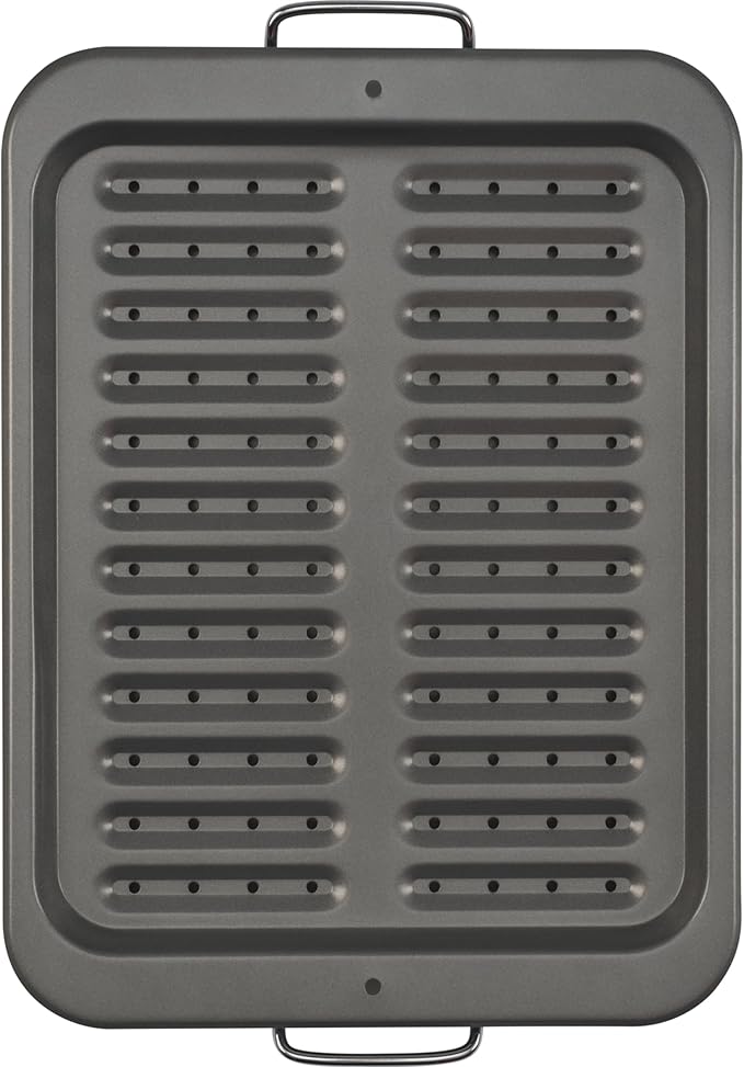 GoodCook Everyday Nonstick Steel Broiler Pan, 11.5" x 14.25", Gray