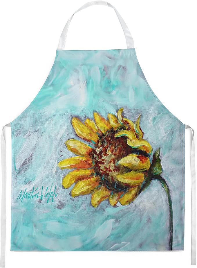 Caroline's Treasures Yellow Sun Sunflowers Apron Cooking Kitchen Server Baking Crafts Gardening for Adult Women Men, Unisex, Large, Multicolor