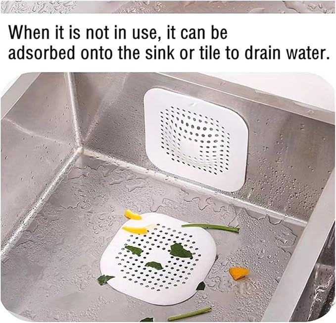 Kitchen Sink Filter Strainer Shower Drain Hair Catchers Hair Stoppers Sink Mesh Bathtub Trough Filter Bathroom Accessories(1 White 1 Gray)
