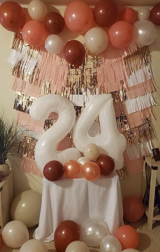 White 4 Balloon Number for 4th Birthday Decorations, 40 Inch Big Number Balloons for 4 14 40 Anniversaries Celebration Graduation Wedding