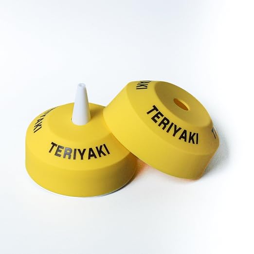 Culinary ID Bands Teriyaki Silicone Bottle Lid Cover, Food Grade Reusable Label for 16-32 oz Squeeze Bottles, Color Coordinated Sauce Identifier for Kitchens and Restaurants