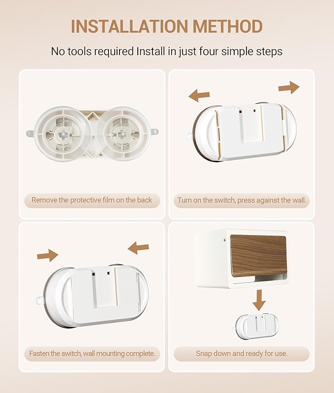 DPB Paper Towel Dispenser Wall Mount, No Drilling Required, Bathroom Paper Towel Holder with Lid, for Home and Commercial, Bathroom Kitchen (White)