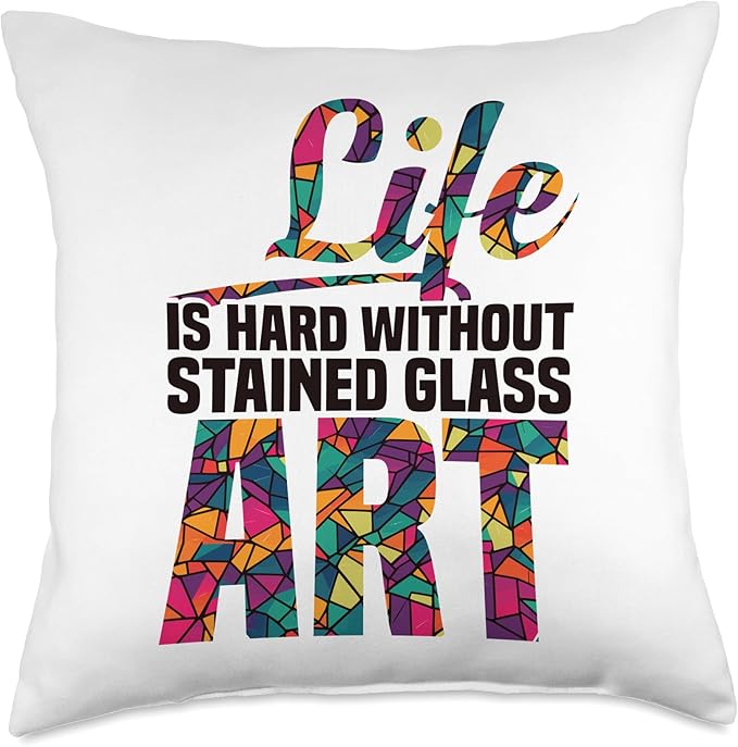Stained Glass Artist Sheets Foiler Tools Stained Glass Throw Pillow