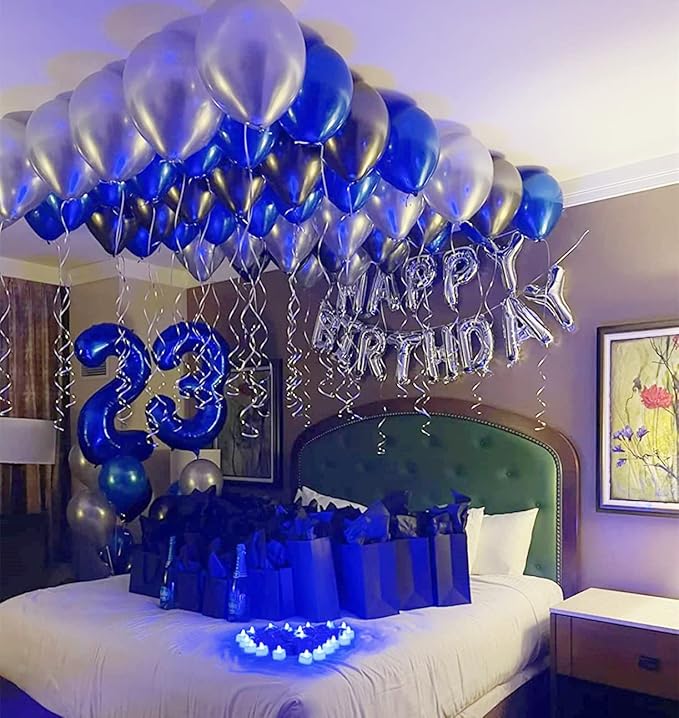 23 Balloon Numbers, 23rd Birthday Decorations for Women Men, Numbers 32 Balloons 40 In Dark Blue 32nd Birthday Party Decorations for Wedding, Celebration Party, Graduations