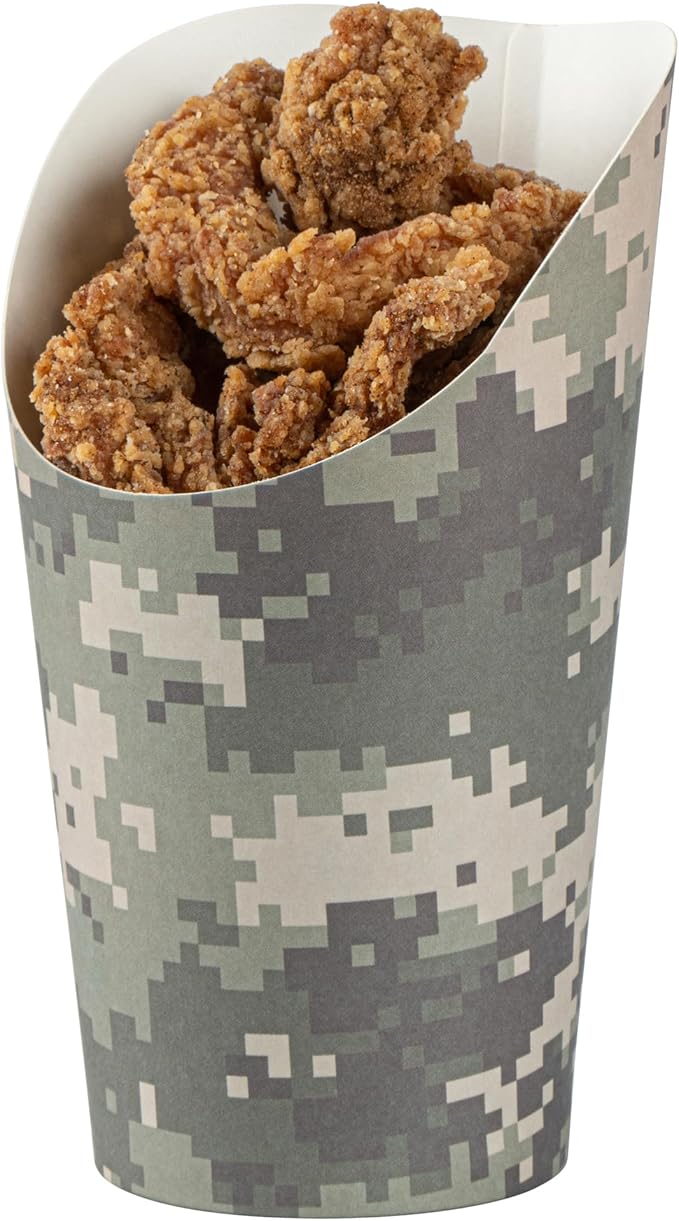 Restaurantware Paper Food Container 100 Count 16 Ounces Sturdy Portable Food Cup Greaseproof Paper Cup Disposable Snack Container Green