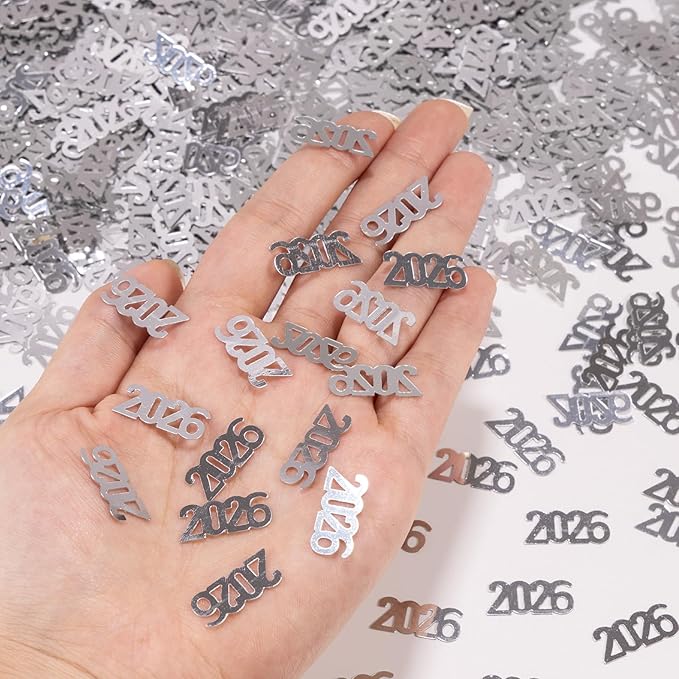 200 Pcs New Year 2026 Confetti, Gold 2026 Table Shiny Confetti Glitter for Happy New Year Decorations 2026 New Years Eve Table Decorations