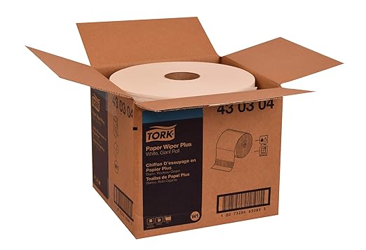 Tork Paper Wiper Plus White W1, Giant Roll, 1 x 800 Feet, 430304