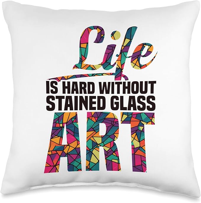 Stained Glass Artist Sheets Foiler Tools Stained Glass Throw Pillow