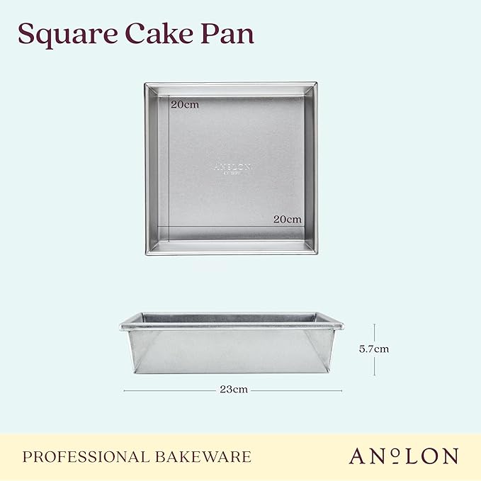 Anolon Pro-Bake Aluminized Steel Baking Cake Pan, Square, 9 Inch - Silver
