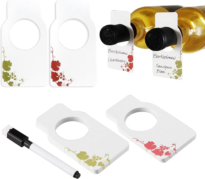 True Vintner: Wine Cellar Tags, Wine Bottle Neck labels, Wine Cellar Labels, Labels for Wine Bottles, Set of 50