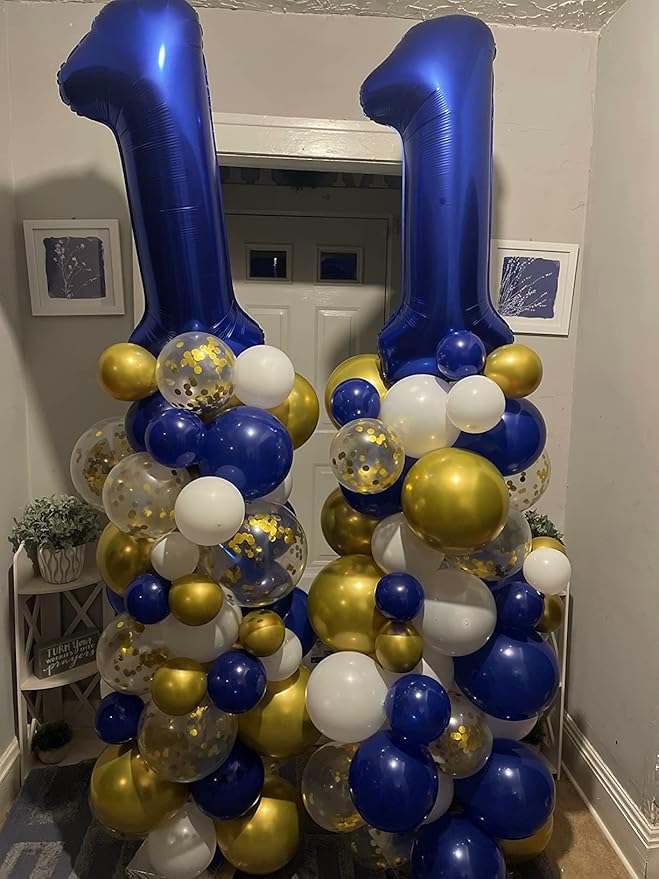 21 Number Balloons, 12 Balloons, 12th Dark Blue Party Decorations 40 In Big 21st for Girl Boys Engagement, Wedding, Celebration Party, Graduations, Photo Shoot