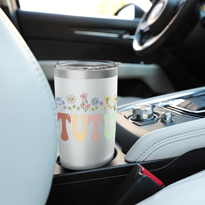 Tutu Gifts Women Wildflower Floral Design Tutu Stainless Steel Insulated Tumbler