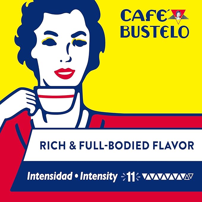 Café Bustelo Aluminum Espresso Capsules, Dark Roast Coffee, Nespresso Original Line Compatible, Intensity 11, 10 Count (Pack of 8)