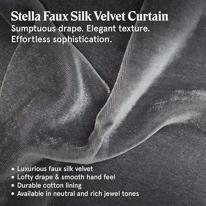 HiEnd Accents Stella Faux Silk Velvet Long Ruffled Pillow, 14x26 inch, Slate, Romantic Western Modern Traditional Style Luxury Bedding, Decorative Throw Pillow