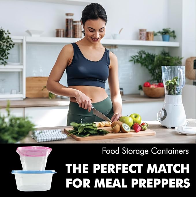 Chef Craft Food Storage Sq. 4.625" - 4 pk