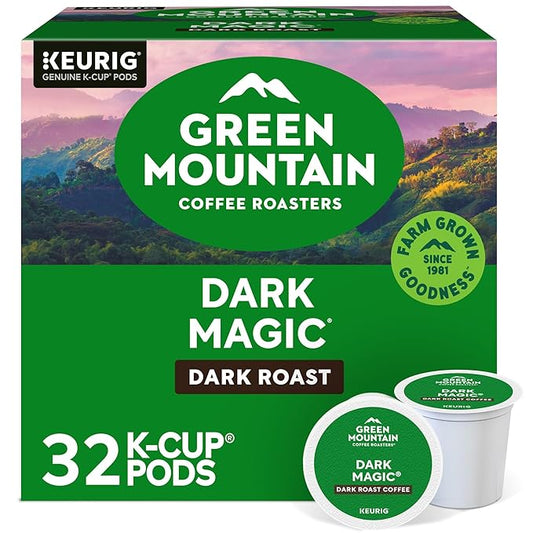 Green Mountain Coffee Roaster Dark Magic Keurig Single-Serve K-Cup Pods, Dark Roast Coffee, 32 Count