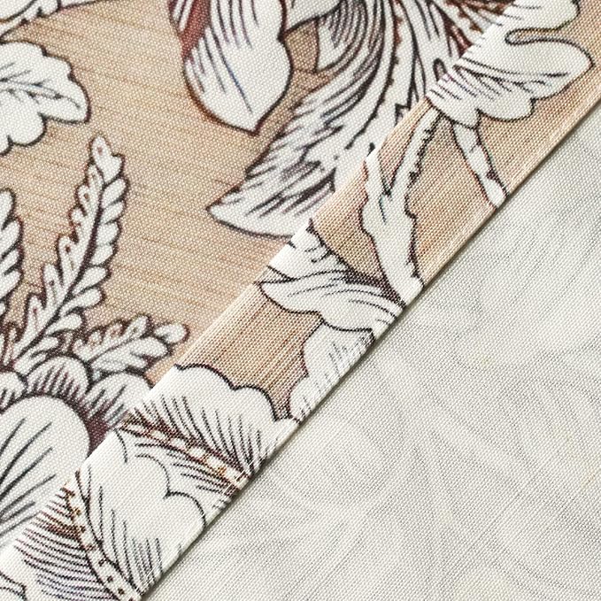 Leeva Floral Valance Curtains for Living Room, 1 Panel Vintage Style Light Filtering Curtain Valances Rod Pocket Window Treatment for Guest Room, L 18 x W 52