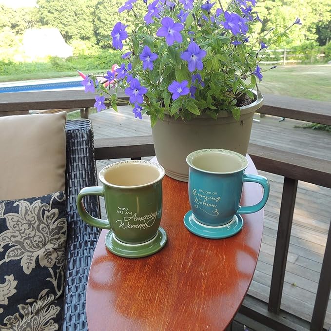 Abbey Gift Amazing Woman Ceramic Mug and Coaster Set, multicolor, "4 1⁄2 by 10 1⁄8 by 1""" (56876T)