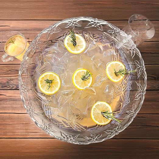 Party Essentials Elegance 8 oz Clear Hard Plastic Coffee & Punch Mugs with Handle – 40-Count Stackable Disposable Cups for Parties, Weddings, Catering, Buffets & Events