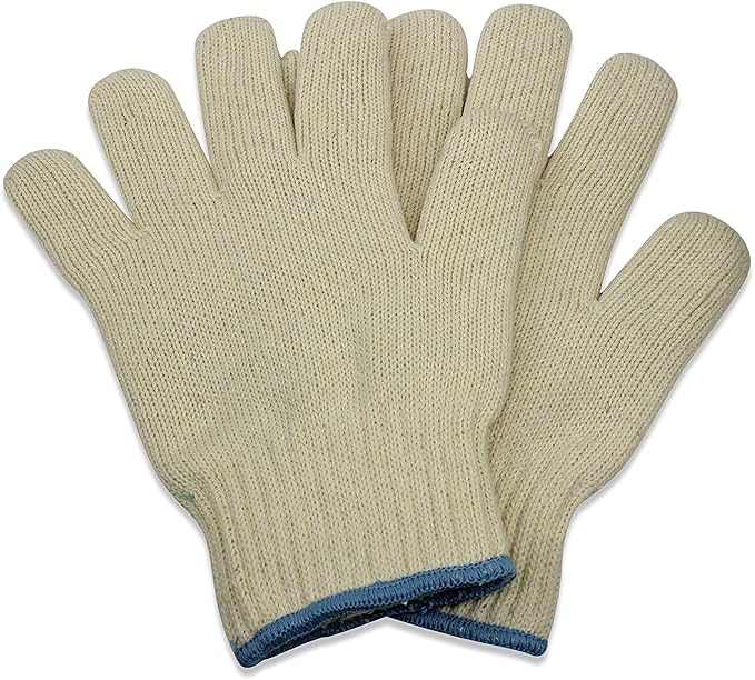 Heat Resistant Oven Gloves - Grilling Cooking Gloves - Extreme Heat Resistant - Long and Thick Protection Gloves for Grilling, Cooking, Baking, Fireplace, Barbecue, Stove, Camping (One Pair)