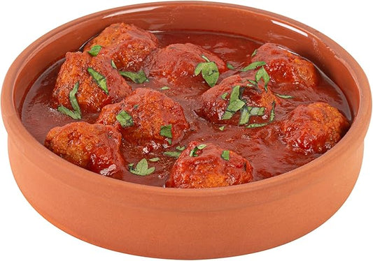 Restaurantware-Terra Tek 15.2 Ounce Terracotta Cazuelas, 2 Brown Glazed Clay Pots For Cooking - Oven-Ready, Microwavable, Terracotta Serving Pots, Dishwashable, For Cooking And Serving