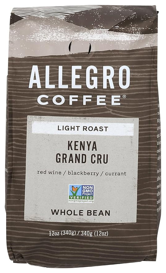 Allegro Coffee Kenya Grand Cru Whole Bean Coffee, 12 oz