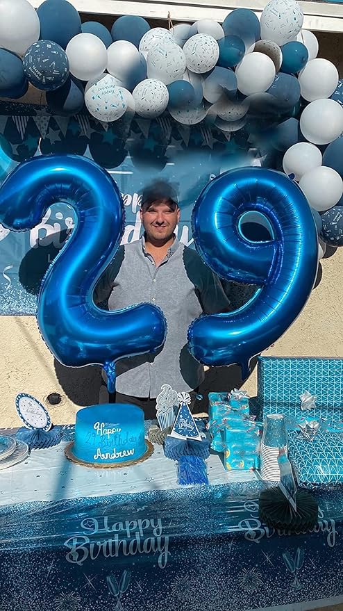 Dark Blue Number Balloon 19, Number Balloons, 40 Inch Ballon for 19th Girl Boy Birthday Party, Photo Prop, Wedding Anniversaries Events Decor