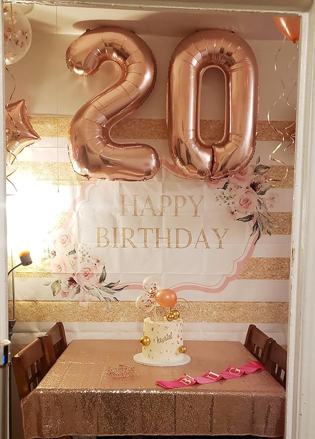 30 Balloon Numbers, Number Balloons 40 In 30th Birthday Decorations for Her Him, Rose Gold Birthday Party Decorations for Wedding, Celebration Party, Graduations