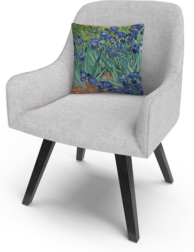 Trademark Fine Art Vincent Van Gogh 'Irises, 1889' 16" X 16" Decorative Throw Pillow