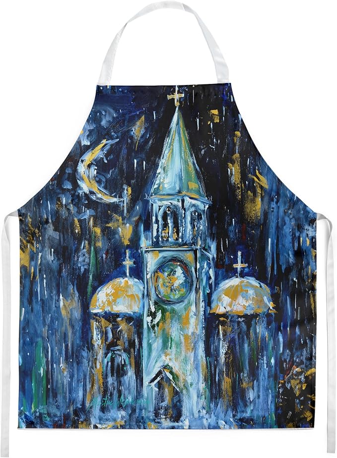 Caroline's Treasures Raining Stars Apron Cooking Kitchen Server Baking Crafts Gardening for Adult Women Men, Unisex, Large, Multicolor