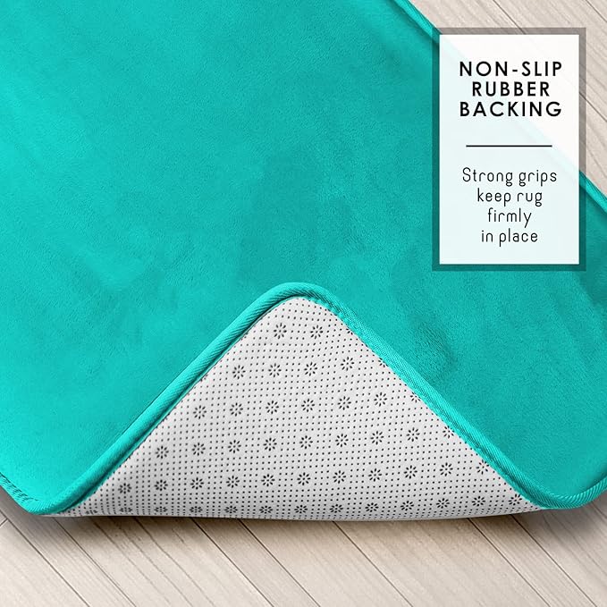 Clara Clark Bathroom Rugs, Velvet Memory Foam Bath Mat, Non-Slip Bath Rugs, Machine Wash, Dries Quickly, Ultra Soft Plush Bath Mats for Bathroom,
