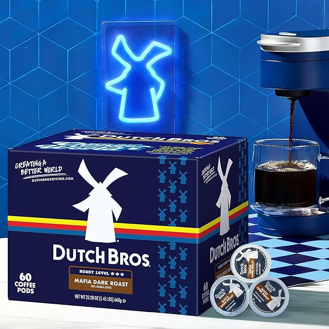 Dutch Bros® Mafia Dark Roast, 60 Count, Dark Roast, Single Serve Coffee Pods for Keurig K-Cup Brewers