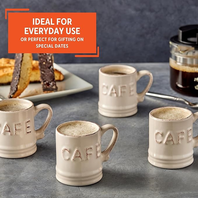 Imusa USA 6pc 3oz Beige CAFÉ Espresso Cups