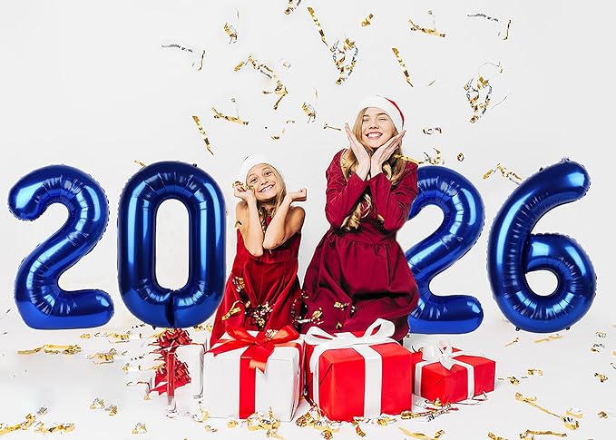 Night Blue 2026 Number Balloon, Night Blue Number Balloons 40 Inch, 2026 Balloon Birthday Decorations, 2026 Birthday Party Supplies, 2026 Graduation Party Favors, Class of 2026 Decorations