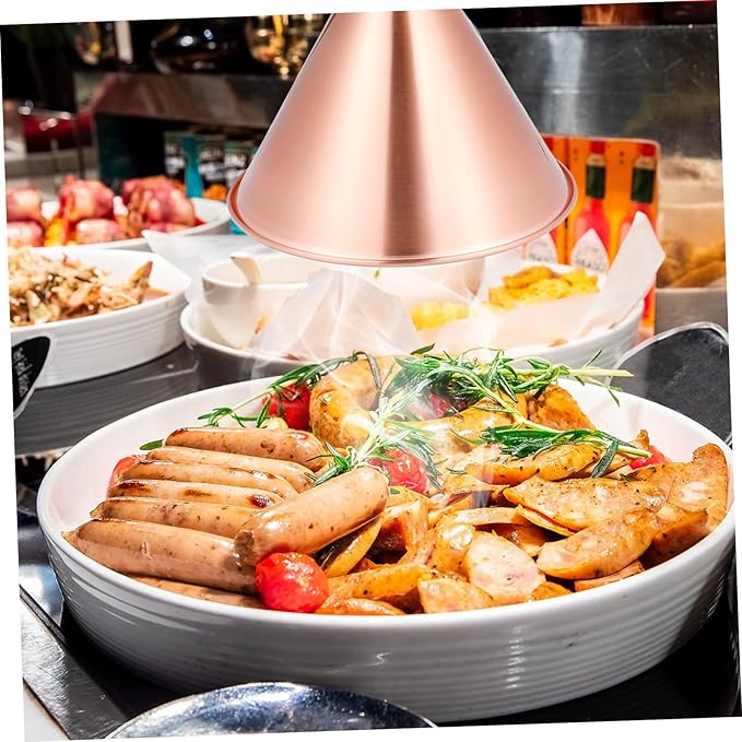 Ipetboom Adjustable Telescopic Food Warmer Lamp Hanging Buffet Heating Light for Restaurant Hotel Kitchen Canteen Metal Construction Height
