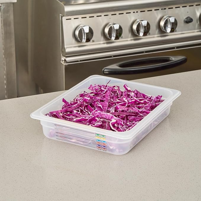Restaurantware Food Storage Container 10 Pack of 12.7 x 10.3 x 2.5 Inches Plastic Stackable Storage Box White Reusable Label Container Dishwasher Safe For Restaurants And Kitchens