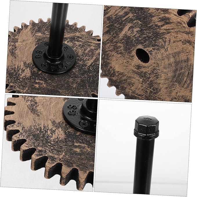 TEHAUX Rustic Industrial Paper Towel Holder Vintage Iron Pipe Design Freestanding Kitchen Roll Dispenser for Paper Towels and Wrap Easy Installation for Kitchen and Bathroom Decor